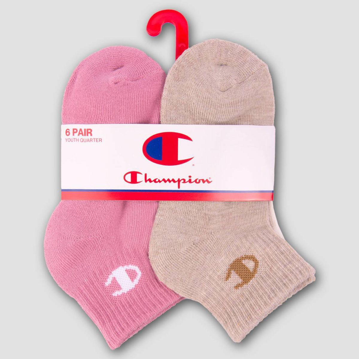 Champion Girls' 6pk Ankle Socks - Tan - thumbnail 3