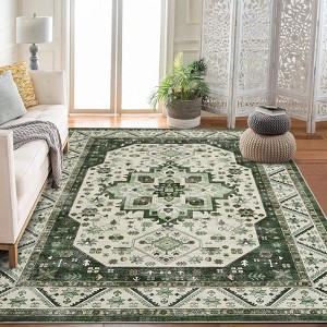 COZONY Vintage Short Pile Area Rug, Non-Slip Washable Carpet for Living Room and Dining Room - 1 of 4