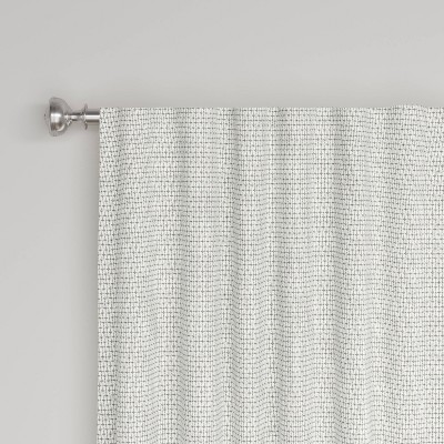 Photo 1 of 1pc 50&#34;x84&#34; Room Darkening Small Check Window Curtain Panel Gray - Threshold&#8482;