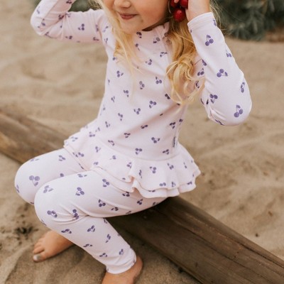 Sunguard Swim Girls Logan Swim Pant | UPF 50+ legging | Sunguard Swim Ditsy Tropical Blue 8Y — фото 3