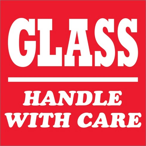 Tape Logic Labels Glass Handle With Care 3 X 4 Red White 500 Roll Scl507r Target