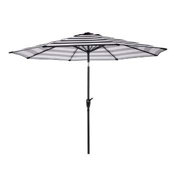 Pure Garden 9 Ft Patio Umbrella, Black and White