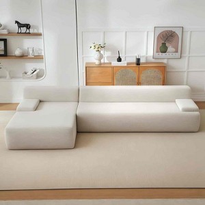 COZONY 108" Cloud Sectional with Chaise, Ultra-Soft Corduroy L-Shaped Sofa Bed, Super Fluffy, Cozy - 1 of 4