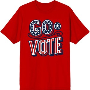 Go Vote! Adult Crew Neck Short Sleeve Tee - 1 of 2