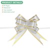 Unique Bargains Plastic Durable Glossy Appearance Waterproof Gift Wrap Satin Pull Bows 100 Count - 2 of 4