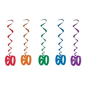 Beistle Celebrate Your Milestone Event with these Colorful Whirls from Beistle, 3', (10/Pkg) - 1 of 1
