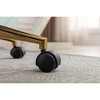 TOBILI Modern Fabric Material Adjustable Height 360 Revolving Home Office Chair With Gold Metal Legs And Universal Wheel For Indoor - 4 of 4