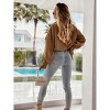 Imily Bela Womens Loose Fit Cropped Bomber Jacket Zip Up Long Sleeve Casual Outerwear with Pockets - 4 of 4