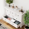 7 Drawer Dresser, Vintage Design Wooden Chest of Drawer with Metal Handles, Farmhouse Dresser for Bedroom, Living Room, Entryway, Hallway, White - 4 of 4