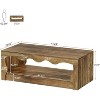 Tribesigns 47.24-Inch Wooden Coffee Table, 2-Tier Rectangular Accent Center Low Cocktail Tea Table with Open Storage Shelf for Living Room - 3 of 4
