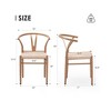 Infurnic Accent Chairs, Comfortable Woven Seat with Sturdy Legs, Modern Accent Chairs for Kitchen and Dining Room, Beige, 22"*27.9"*30" - 4 of 4