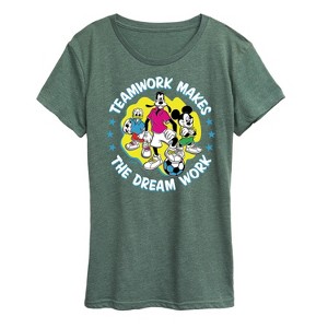 Women's - Disney - Teamwork Group Short Sleeve Graphic T-Shirt - 1 of 4