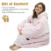 Catalonia Oversized Women Wearable Blanket Hoodie Sweatshirt, Comfortable Fluffy Soft Fleece Plush Lounging Pullover, Cozy Winter Gift for Woman Wife - 3 of 4