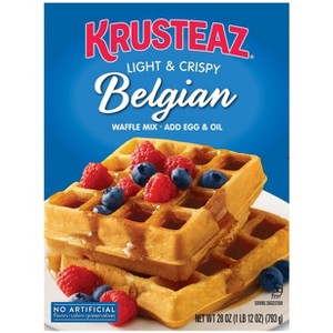 Krusteaz Light & Crispy Belgian Waffle Mix - No Artificial Flavors, Colors, Or Preservatives - 28 Oz (Pack Of 4) - 1 of 1