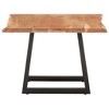 vidaXL Coffee Table Brown, Black Solid Acacia Wood, Powder-Coated Iron - 3 of 4