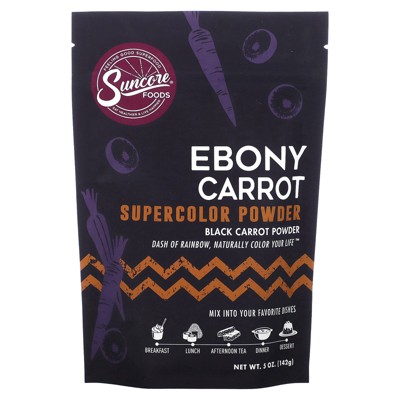 Suncore Foods Ebony Carrot, Supercolor Powder, 5 oz. (142 g)