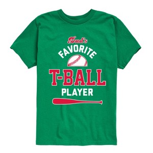 Boys' - Instant Message - Dad's Favorite T-Ball Player Short Sleeve Graphic T-Shirt - 1 of 4