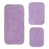 Radiant Bathroom Rugs Set, Washable Rug, Extra Soft and Absorbent bath Rug, Kitchen Mat, Bath Mat Set, Bath Floor Mat Non-Slip, 3 Pcs Set, Purple - 2 of 4
