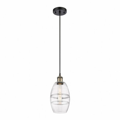 Vaz - 1 Light Cord Hung Mini Pendant In Industrial Style-8.13 Inches Tall and 5.88 Inches Wide