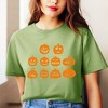 Simply Sage Market Women's Halloween Pumpkin Faces Short Sleeve Graphic Tee - 2 of 4