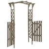 vidaXL Pergola Grey Solid Firwood, Solid Pine Wood Large - 2 of 4