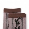 Alilang Women's 3-Pack Patterned Crew Socks with Vintage Embroidered Floral and Abstract Prints - 3 of 4