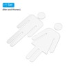 Unique Bargains Self-Adhesive Decor Business Men Women Restroom Sign 1 Set - 3 of 4