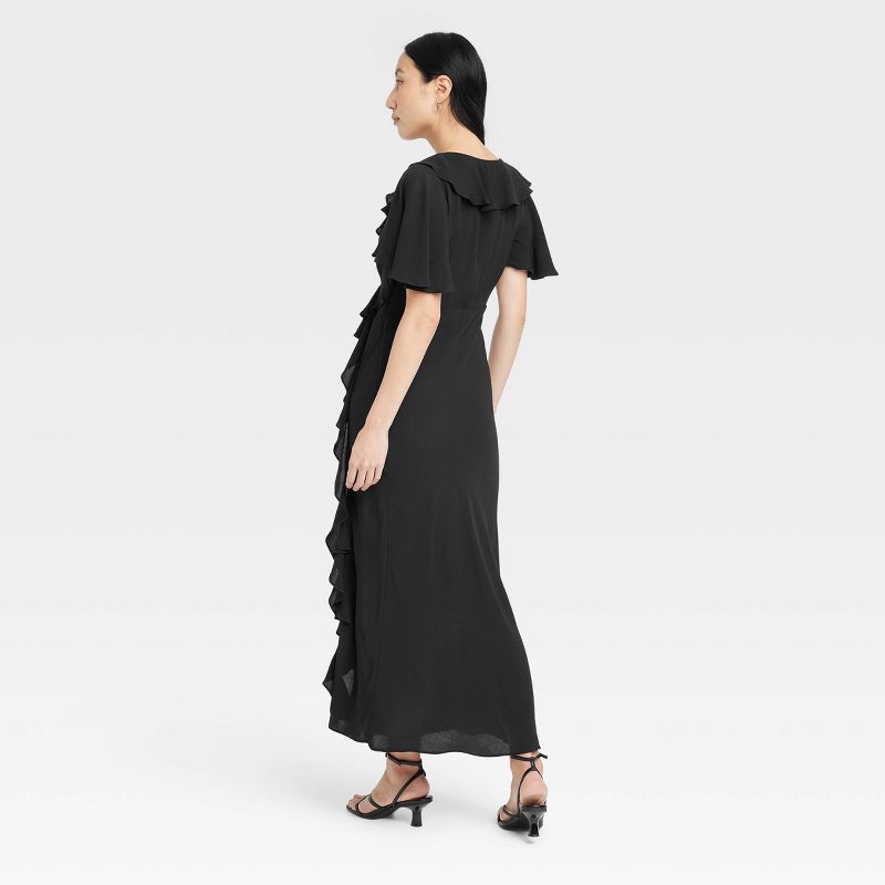 Women's Ruffle Short Sleeve Maxi Dress - A New Day™, 3 of 5