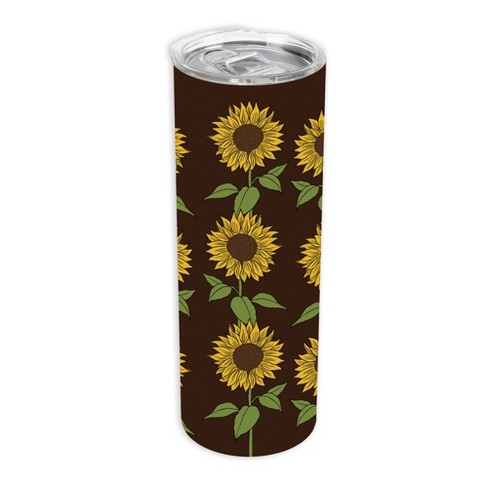 Elanze Designs Bright and Cheery Sunflower Pattern 20 ounce Stainless Steel Travel Tumbler with Lid For Your On The Go Beverages - image 1 of 4