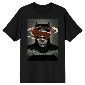 Batman V Superman Dawn Of Justice Batman with Torn S Men's Black Graphic T-Shirt - 1 of 1
