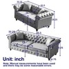 SKRAN Chesterfield Sofa with Rolled Arms 3 Seater with Button Design and for Apartment,Living Room - 3 of 4