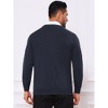 INSPIRE CHIC Men's V Neck Long Sleeved Button Down Knit Cardigan Sweaters - 3 of 4