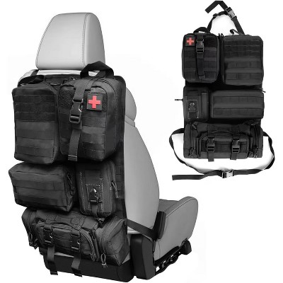 MaseiKar Universal Tactical Seat Back Organizer/Car Seat Back Molle Panel Organizer with 5 Detachable Molle Pouches