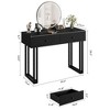 Vanity Desk with Mirror and Lights, Small Makeup Vanity with 2 Drawers, Modern Vanity Organizer with 3 Color Lights - 2 of 4