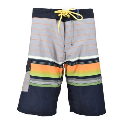 Banana Boat Upf50+ Men's Boardshort Quick Dry | Gray Stripes Large : Target