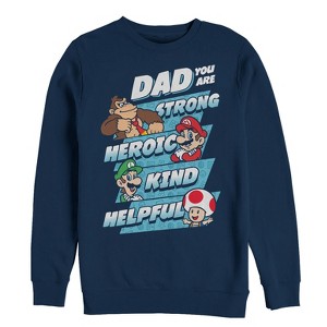 Men's Nintendo Father's Day Mario Dad Qualities Sweatshirt - 1 of 3