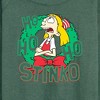 Women's - Hey Arnold! - Ho Ho Ho Stinko Lightweight French Terry Wide Neck Long Sleeve Shirt - 2 of 4