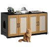 Jojoka Indoor Cat House TV Stand,Black - 2 of 4