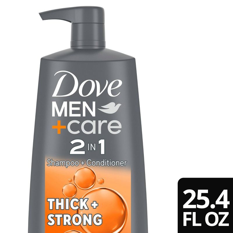 Dove Men+Care 2-in-1 Shampoo + Conditioner Thick + Strong for Fine or Thinning Hair, 1 of 9