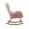 CAVINAS Rocking Chair Modern Accent Chair Upholstery Glider Rocking Chair with High Backrest Comfy Chair - 4 of 4
