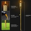 Sorbus 5 Feet Tall Set of 8 Bamboo Outdoor Torches with Metal Oil Canister & Snuffer Cover - 3 of 4