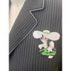 Wrapables Acrylic Fashion Brooch Pin for Sweaters, Coats, Scarves, and Bags, Fashionable White Hat - 4 of 4