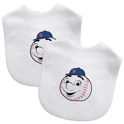 Image of BabyFanatic Officially Licensed Unisex Baby Bibs 2 Pack - MLB New York Mets.