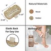 Evideco French Home Goods Wooden Massage Brush, Dual-Function Body Scrubber with Rubber Nodules, Exfoliation and Relaxation - 3 of 4