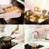 REGALWOVEN Soft Heat Resistant and Waterproof Silicone Oven Mitts, Flexible Gripping for Baking, Kitchen Mitts Set of 2 - 2 of 4