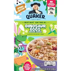 Quaker Instant Oatmeal Dinosaur Eggs Brown Sugar - 8ct