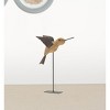HomeRoots Set of Two 8" Natural Wood And Metal Bird Figurine Tabletop Sculpture - 2 of 4