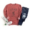 Simply Sage Market Women's  Garment Dyed Graphic Sweatshirt Embroidered Utah Sego Flower - 3 of 4