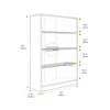 MAYEERTY Mahogany 4 Shelf Modern Wood Bookcase 48 Tall Bedroom Living Room Manga Library - 4 of 4