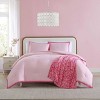 Betseyville Johnson Signature Hotel Solid Pink Full/Queen 4pc Comforter Sham Bonus Set - 4 of 4